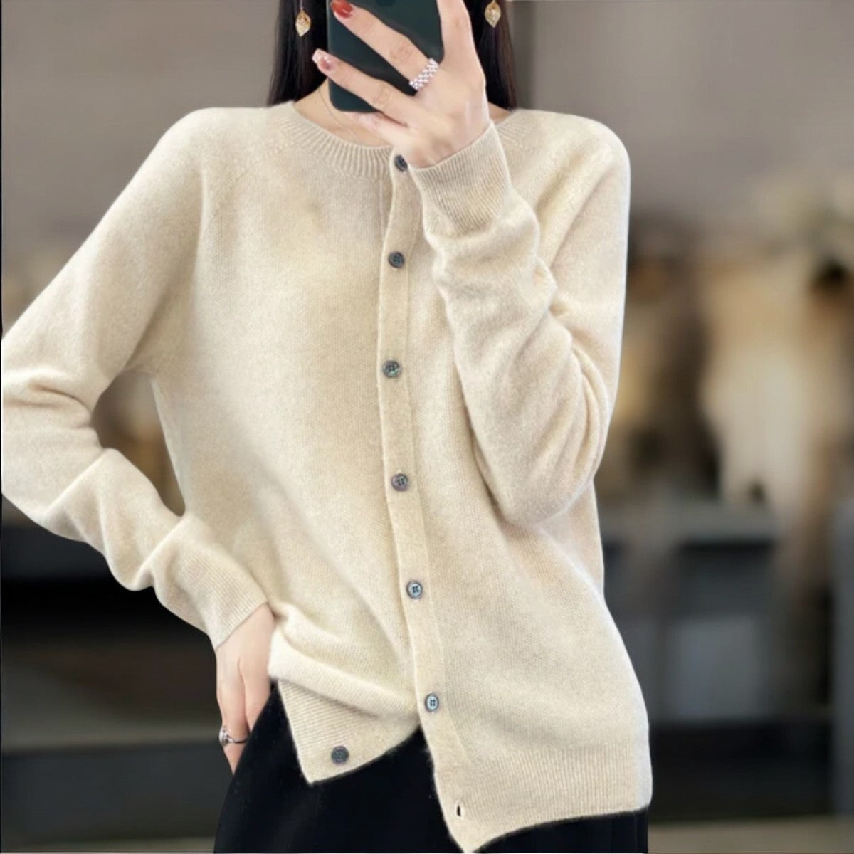 Agnes™ | Superkomfortabel Ullcardigan