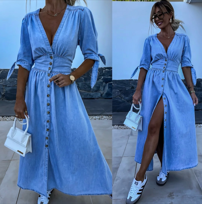 Ivanka | Lys denimkjole
